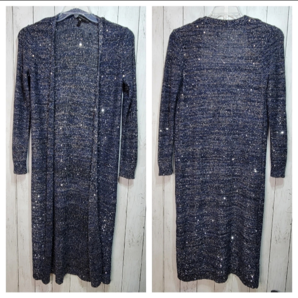 🔥White House Black Market Silver Blue Cardigan🔥
